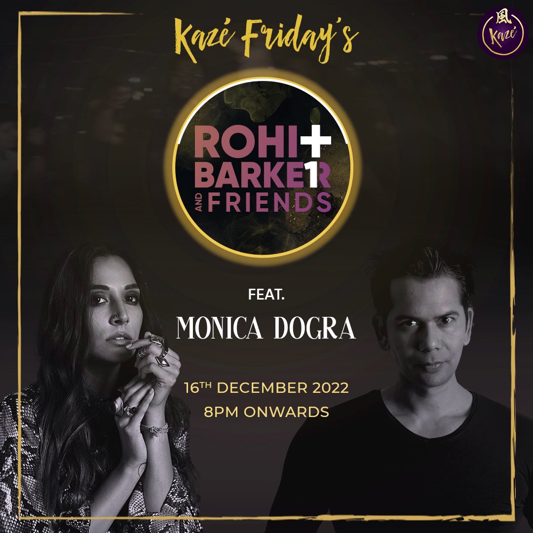Friday night is looking tasty At Kazé Bangalore 🙌 

<a href="/MonicaSDogra/">Monica Dogra</a> 

LIMITED GUESTLIST : forms.gle/CsbVpdvLvqM892…