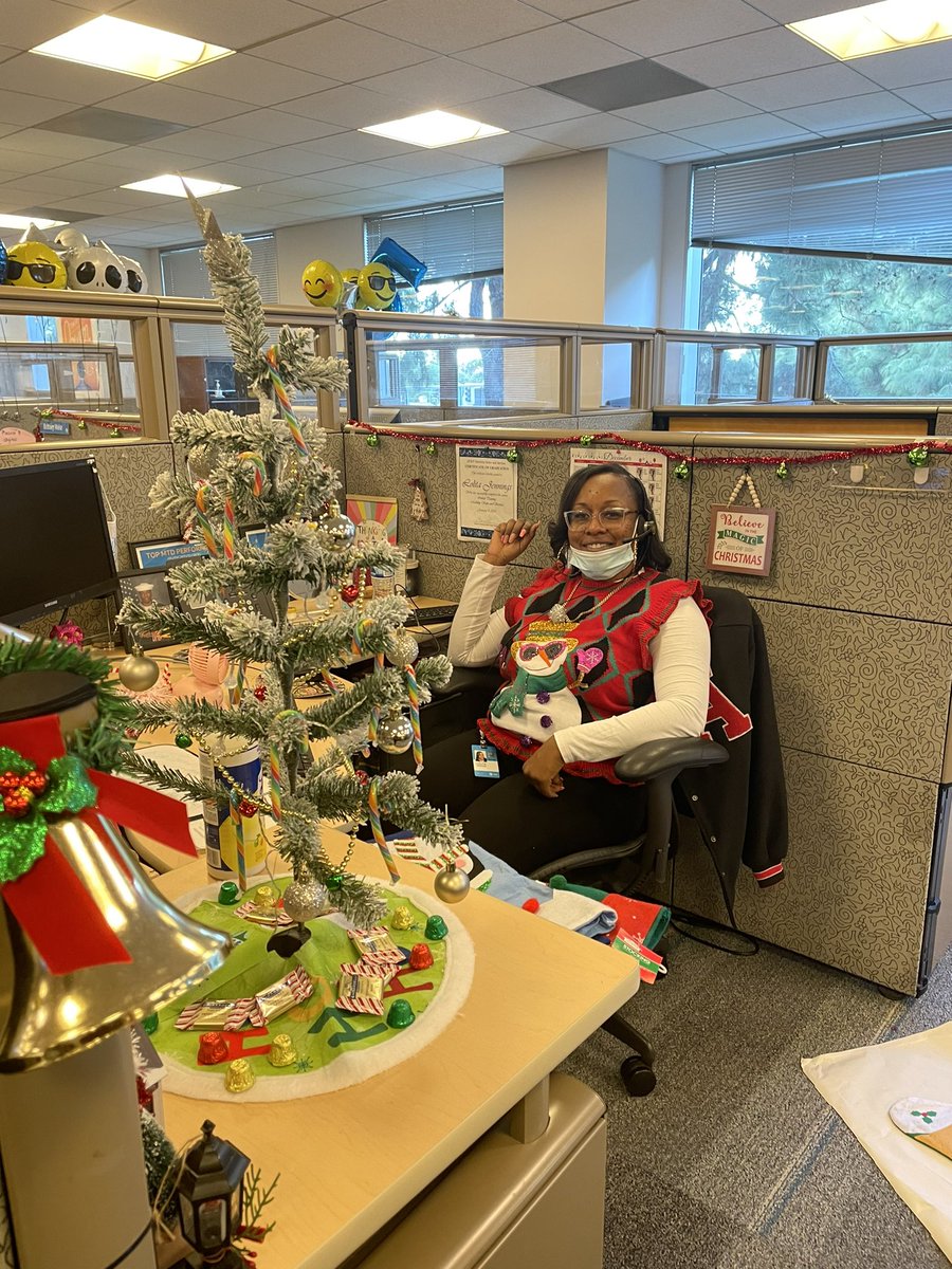 CerritosPride's tweet photo. The forecast for today was 100% chance of Xmas sweater weather. It was a Cerritos Ugly Xmas Sweater Party 🥳🎄 
#funatwork #LifeAtATT #cerritospride 
#WinAsOne @BartonTonyLeb @Candace_m77 @LatricebMSS @zubiatecassie https://t.co/YUUOnSwvNh