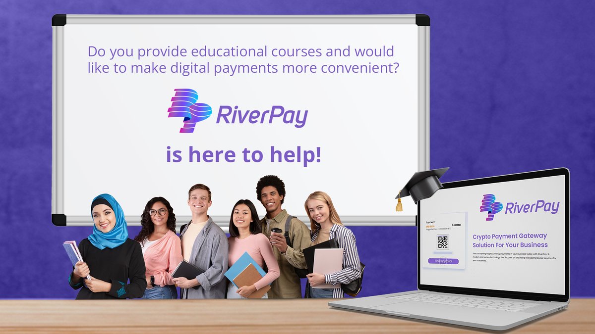 riverpay_io's tweet photo. RiverPay is here to help! As a reliable crypto payment gateway, RiverPay will help integrate crypto payments in your institution—the perfect way for teaching how digital payments will revolutionize the finance sector.
Learn more: https://t.co/XQxrCzwHV4 
#cryptopaymentsolution https://t.co/6VGrlVqGst