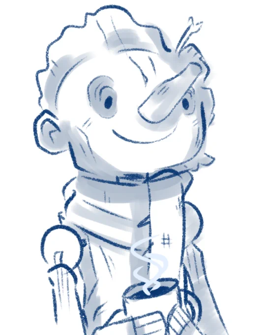 personally i think we ought to get the lil man some more hot chocolate and a scarf 