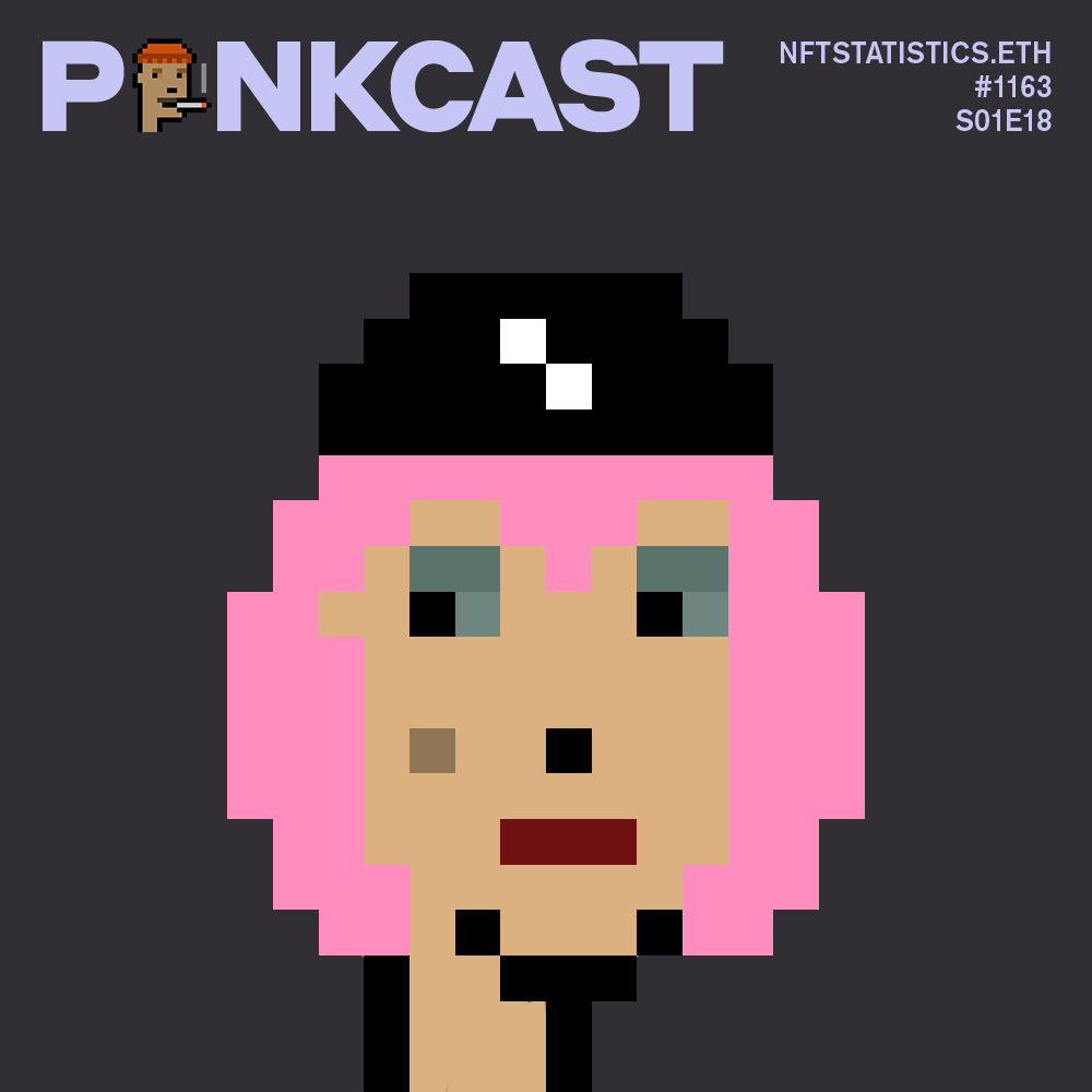 punkcastxyz's tweet photo. gm number crunching punks! ๐ค๐ค
OUT NOW: Episode 18: @punk9059, Research Director @proof_xyz
Available Here: https://t.co/mbXrKd0B15
#PunkCast #Cryptopunks #3Atty #Mole, #BlueEyeShadow #PinkHairWithHat https://t.co/0ryfOjl0xN