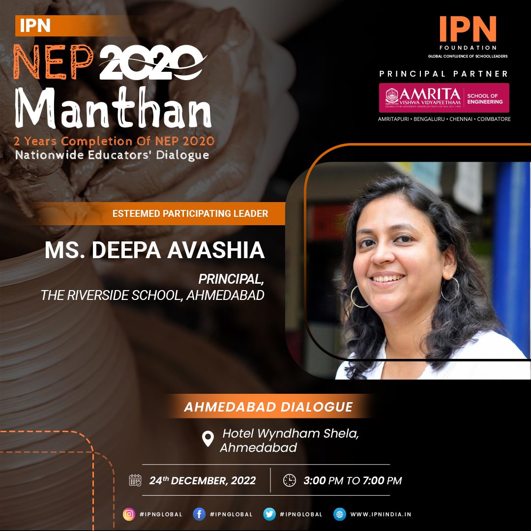 IPNFoundation's tweet photo. IPN Leaders will be joining us at Nationwide School Leaders' Dialogue from ๐จ๐๐๐๐
๐๐๐๐
to discuss and share their views on 02 years of NEP2020 Implementation.
#school #ipnindia #nep2020 #ipnmanthan2022 #paneldiscussion #meetups #๐จ๐๐๐๐
๐๐๐๐
#educators https://t.co/qX9mJFB153