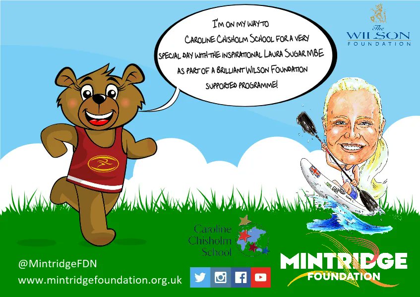 We are on our way to <a href="/CCS_UK/">Caroline Chisholm School</a> <a href="/CCS_UK_PE/">Caroline Chisholm School PE</a> for a very special day with <a href="/LauraSugar1/">Laura Sugar</a>!

Thank you to The Wison Foundation who have kindly supported this programme today. 

#RoleModel #Inspire #Paracanoe #Motivation #Setbacks #TeamMintridge