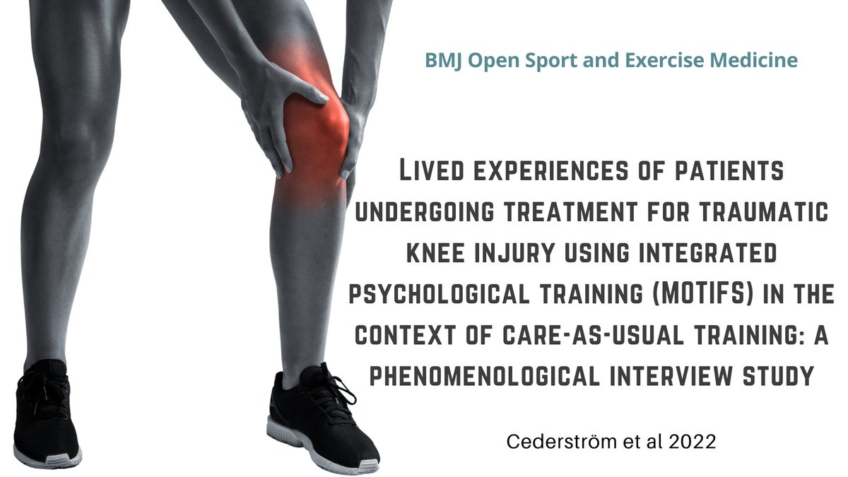 #BOSEMAdventCalendar🎄🎅 Rethinking knee-injury rehab & the value of incorporating #psychological skills! The MOTIFS intervention integrates structured psychological skills training into existing care-as-usual rehab protocols @EvaAgeberg 🔗 bmjopensem.bmj.com/content/8/4/e0… #WeAreBOSEM