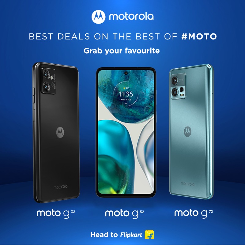 motorolaindia's tweet photo. When you get great deals on all the top #moto phones, it’s nothing less than a festival! Join in on the festivities on @flipkart and celebrate with offers on your favourites, starting at just ₹9,249*. Head to @flipkart and buy now!