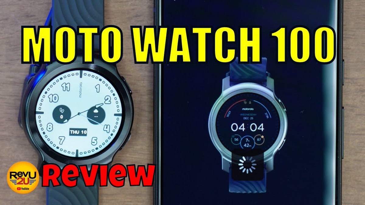 Revu2U's tweet photo. Motorola Moto Watch 100 | Review -  A Sub $100 Smartwatch

Watch Now: https://t.co/LrSqh0LFhO

#smartwatch #moto100 #motorola #sport #apple #watch #samsung #technology #watches #tech #jamtangan #jamtanganmurah #android #pro #smartphone #applewatch #gadgets #Amazon #Revu2u https://t.co/zmCEE6yYVQ