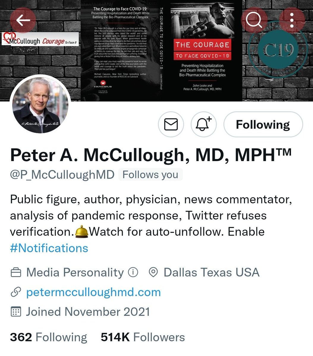 DrEliDavid's tweet image. .@elonmusk just reinstated Dr. @RWMaloneMD (co-inventor of mRNA vaccine technology) and Dr. @P_McCulloughMD (the most cited cardiologist in the world) 👏👏
Welcome back friends! Make sure you follow them both.