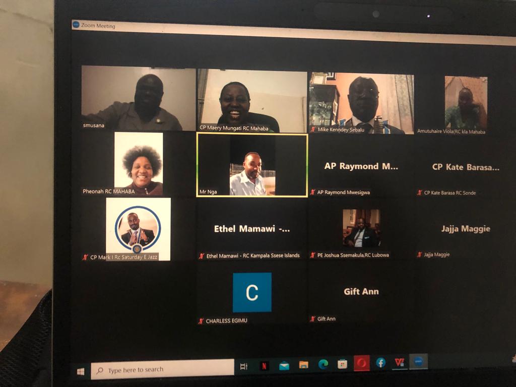 HonMikeSebalu_'s tweet photo. Last evening I had a rare opportunity to digitally touch base with the trendsetters of the Rotary Club of Kampala Mahaba for the Governor's visit. The interactive engagement with the amazing Rotarians of Kampala Mahaba was indeed interesting and exciting too. https://t.co/n1kG3fbBfp