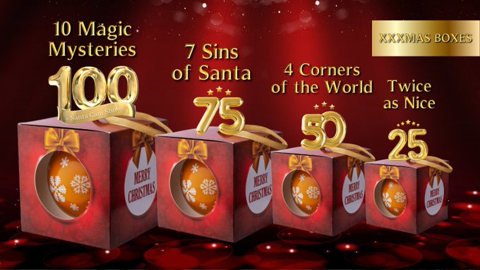 XXXMAS CUM SHOW INCLUDED! Grab your north pole and be a Super Santa! Choose 4 different magic boxes!<a href="/tag/fancentro"class="tags"><span>#fancentro</span></a><a href="/tag/fancentromodels"class="tags"><span>#fancentromodels</span></a>
