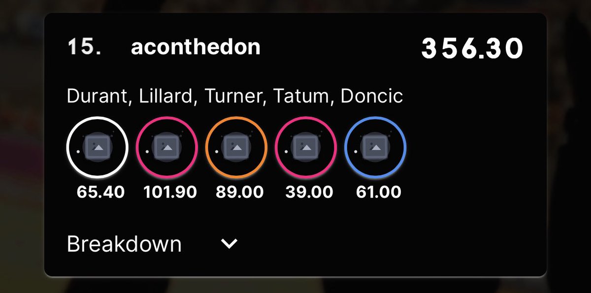 MechanismosCrew's tweet photo. Typical. Fricken Tatum 🤦🏻‍♂️ @collectivexyz @NBATopShot   #mrplay #fantasy #basketball #nft #nba #topshot #nbatopshot #winning #fantasysports https://t.co/vq0jN3Za51