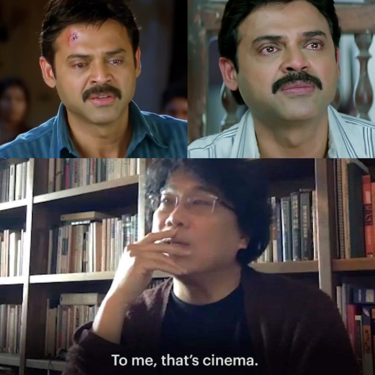 RajShekar4463's tweet photo. Venkatesh being Teary-eyed!💚🥹
His weeping summons our empathy at any given moment, it's like watching someone from your family in sorrow, so real, so moving, there ain't any other actor in TFI who can embark the audience on a voyage of emotions as artfully as Venkatesh. https://t.co/XQIVm8pFxv