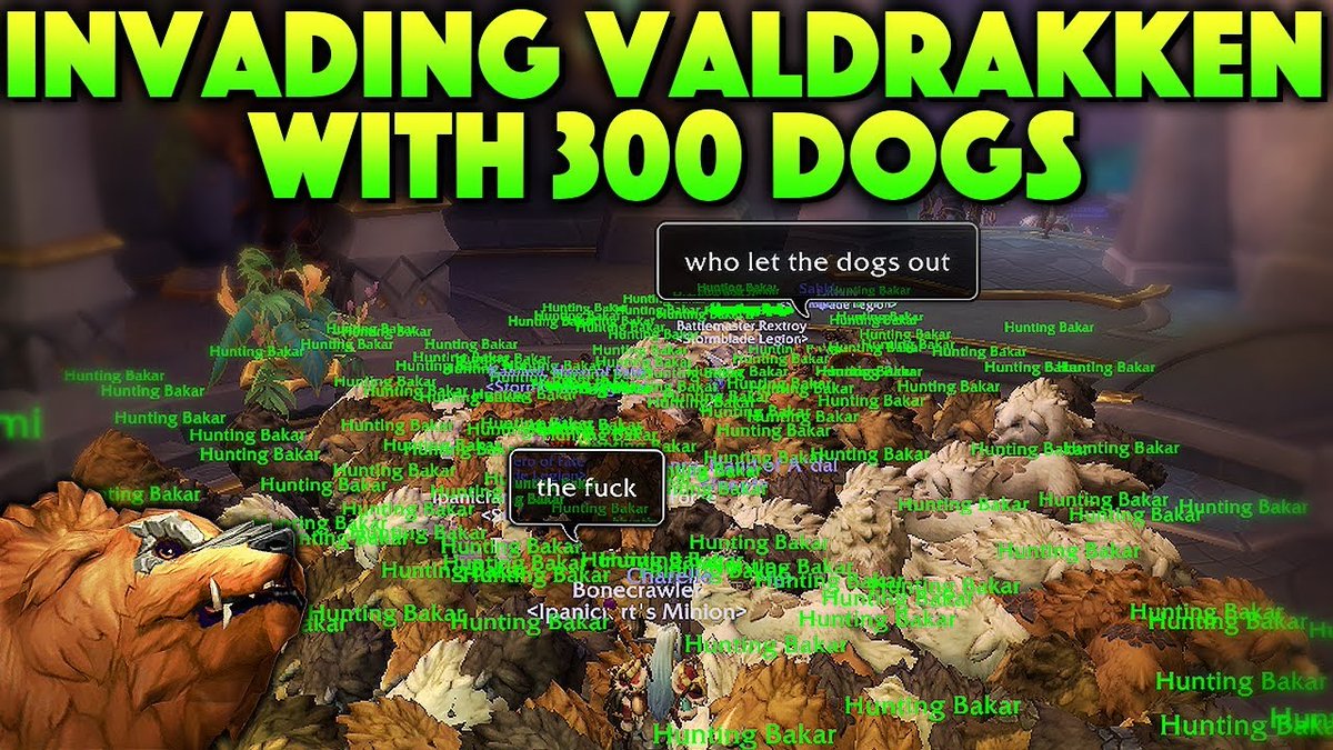 Wowhead's tweet photo. Rextroy figures out how to round up 300 dogs. And take them for a walk. In Valdrakken. Check it out.

#Dragonflight #Warcraft 

https://t.co/eRH2MOB1CJ https://t.co/0sKYYfclCS