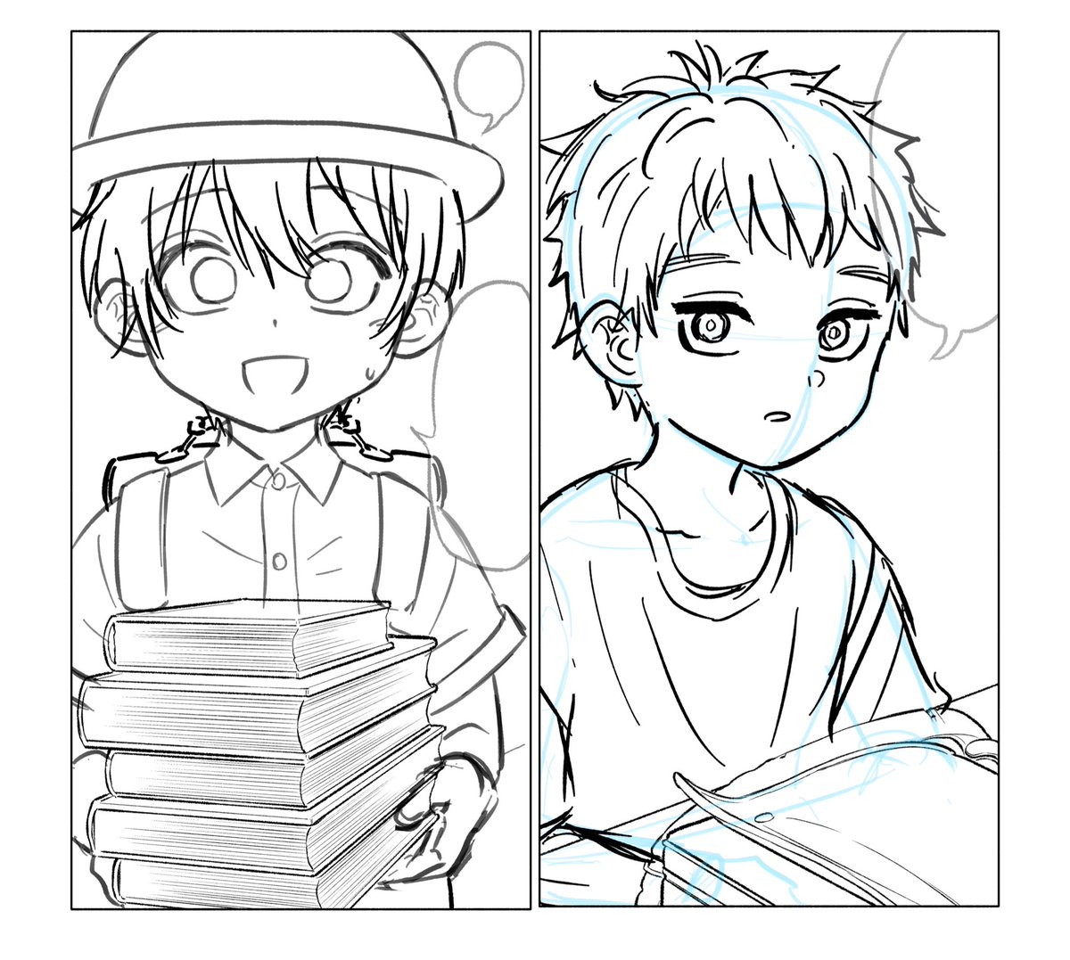 作画の順番にはいつも悩む🤔

ラフ（人・モノ）→モノ（線画まで）→人（下絵・線画）

でやってるけどもっといいやり方はありそう https://t.co/x67I9BXRZF