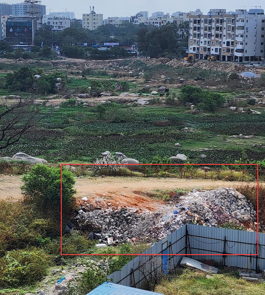 sridharcera's tweet photo. @GHMCOnline @acpmiyapur_cyb 

People are dumping building waste at Miyapur PatelKunta Lake, Daily number of tractors are coming and dumping.  The view point became Bar for the drinkers, everyday groups of people are coming and consuming liquor. Pls take appropriate measures. https://t.co/IuR16FTpUk