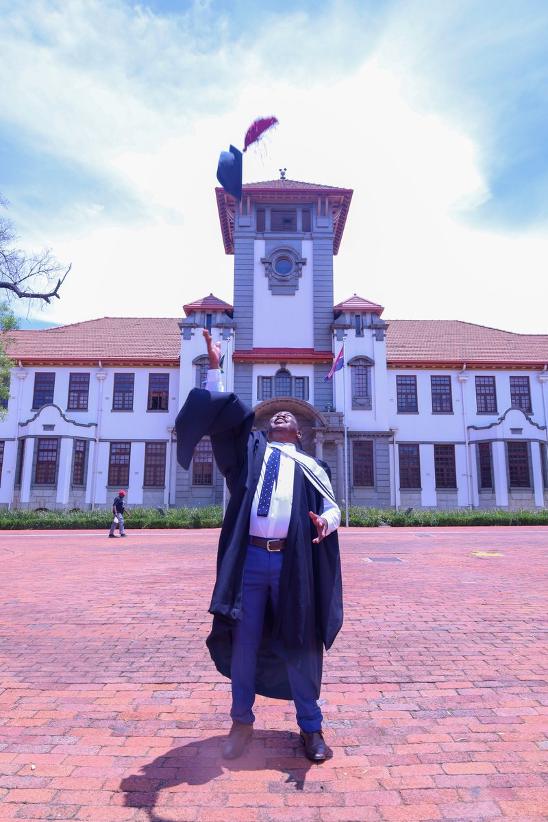 moabelo_tshepo's tweet photo. The son of the soil. Your future CEO in a making. Thank you UFS Business School. 

“Education is the most powerful weapon which you can use to change the world.”
Congratulations to myself 😀👨‍🎓👨‍🎓
#UFSGraduation2022 
#ProudlyKovsies
@ufsweb https://t.co/rddjBYeUeP
