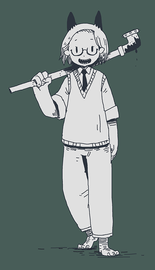 「ゆうがたらくがき 」|大鳥のイラスト