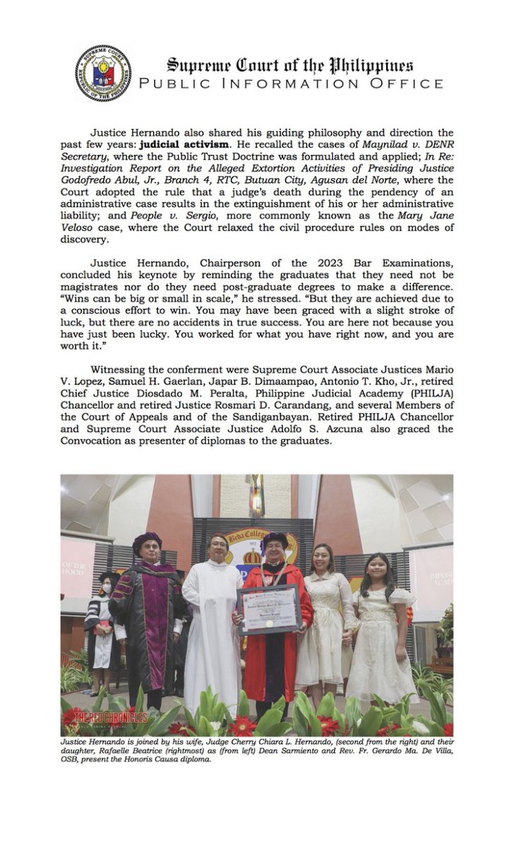 Philippine Supreme Court Public Information Office on Twitter "READ