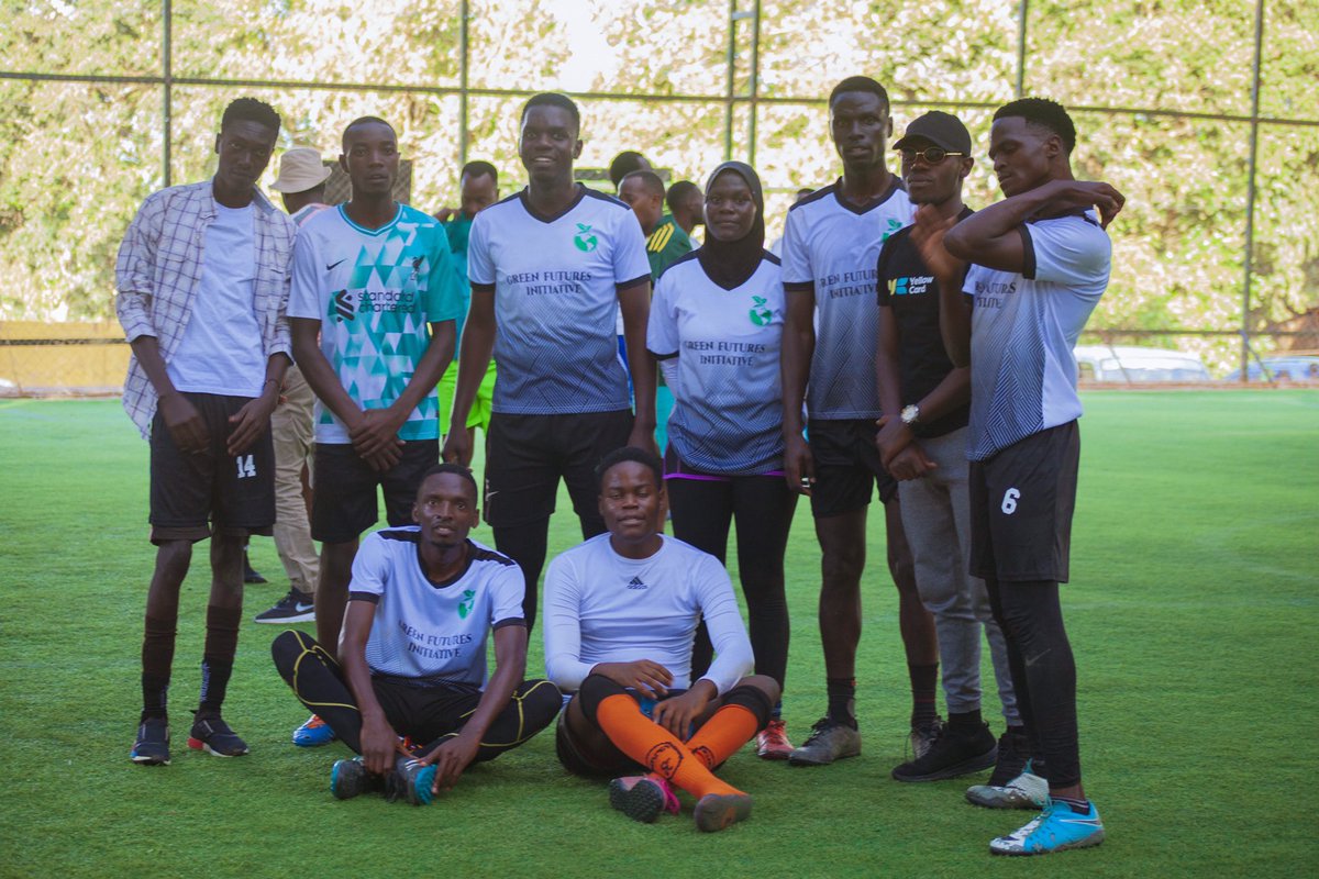greenfuturesug's tweet photo. Over the weekend, our squad participated in @drawasmileug's #5on5games football fundraiser gala. 

We recognize football's remarkable ability to unite people, and we want to harness that power to raise awareness about climate change. (1/2) #GreenFuturesUG #5milliontrees https://t.co/HUPUikveNU
