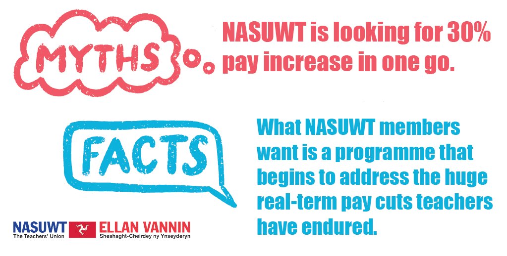 Myths are for storybooks, not for industrial action.
 
So today we're launching Day 1 of our 12 Days of Myths and Facts to separate fact from fiction. 
 
Let's stick to the facts ✅
 
Let's win a #BetterDealForTeachers ✅