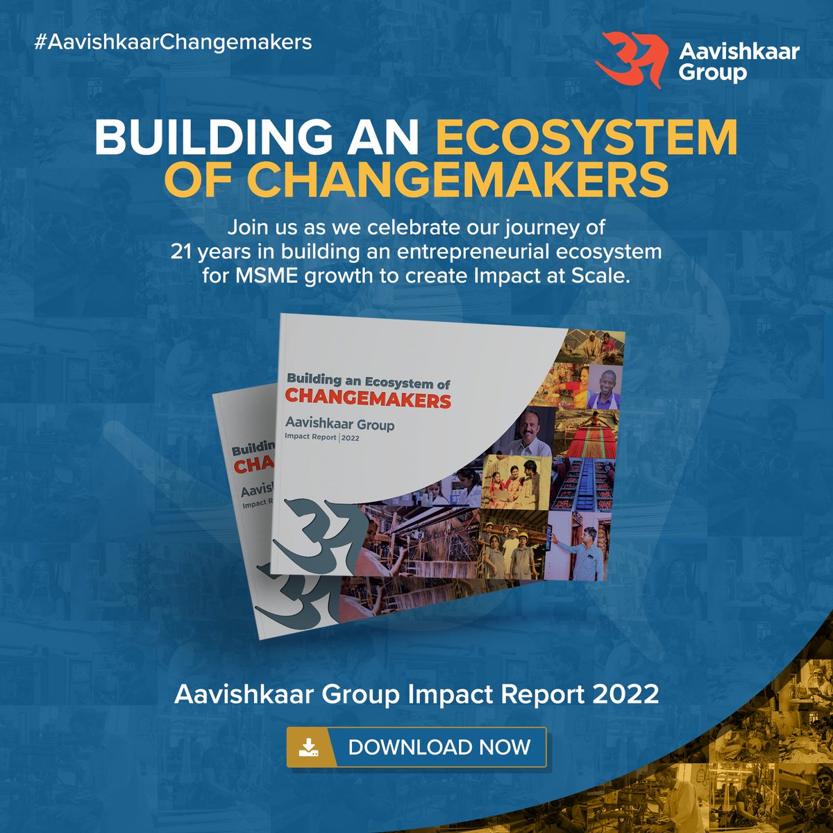 AavishkaarVC's tweet photo. @AavishkaarGrp launches its latest #ImpactReport22 & and urges all stakeholders to join us as we celebrate our journey of 21 yrs in building the entrepreneurial ecosystem for #MSMEgrowth & creating impact at scale
Read Now - https://t.co/WFCNMwcg9s
#AavishkaarChangemakers https://t.co/UUNSXYYpPL