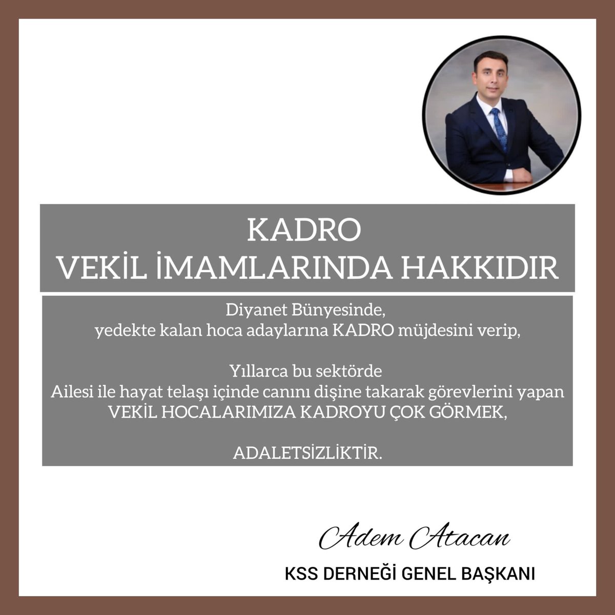 #TBMMvekilimamlaraKadro