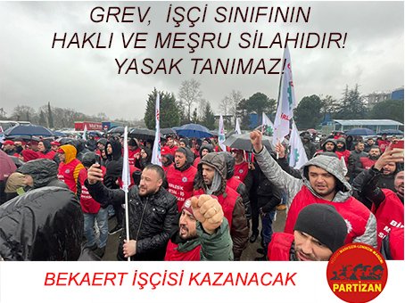 OHAL Kararnamesiyle engellenmeye çalışılan haklı ve meşru direniş yasak tanımaz.
#Bekaert işçisi kazanacak.

#GrevHaktırEngellenemez