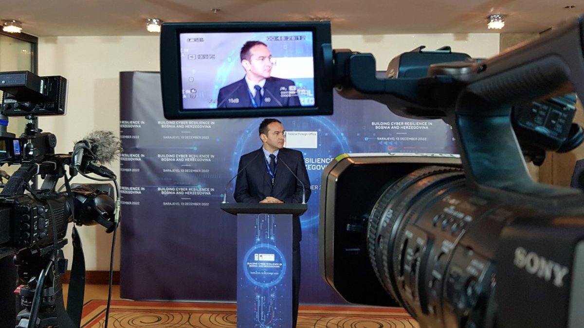 UNDPBiH's tweet photo. Eur 1.3 mil worth #cybersecurity project begins as a result of partnership of #UNDP, 🇩🇪 @GermanyDiplo &amp; 🇧🇦 authorities. 
By making #digital world 🌐 more secure we aim to protect: 
✔ people, 
✔ communities, 
✔ infrastructure, 
✔ services, and 
✔ businesses. https://t.co/SEPK76bQn4
