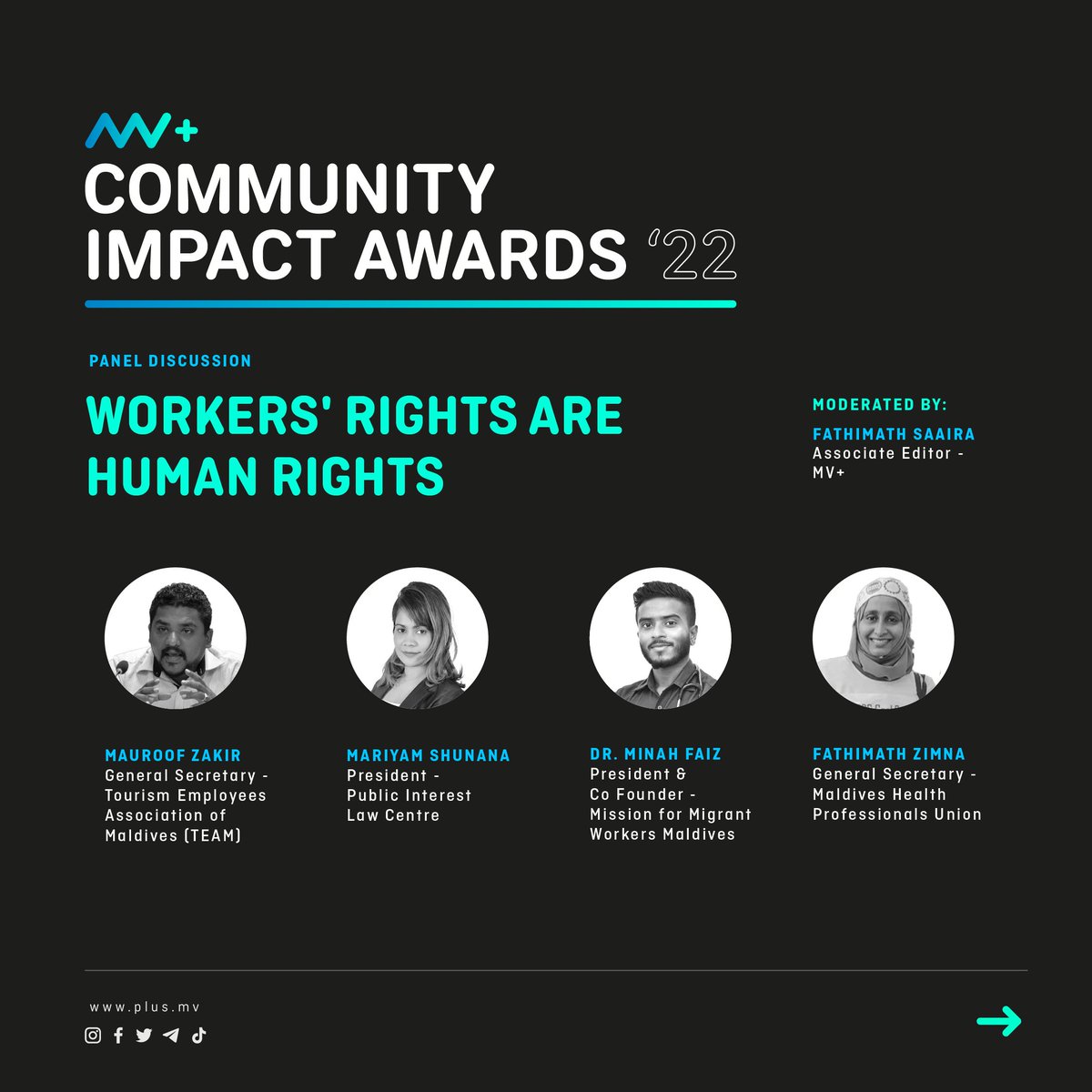 At MV+ Community Impact Awards 2022 happening this Thursday, we take a look at labour rights here in the Maldives. Watch the panel discussion live on MV+ Facebook at 3PM.
