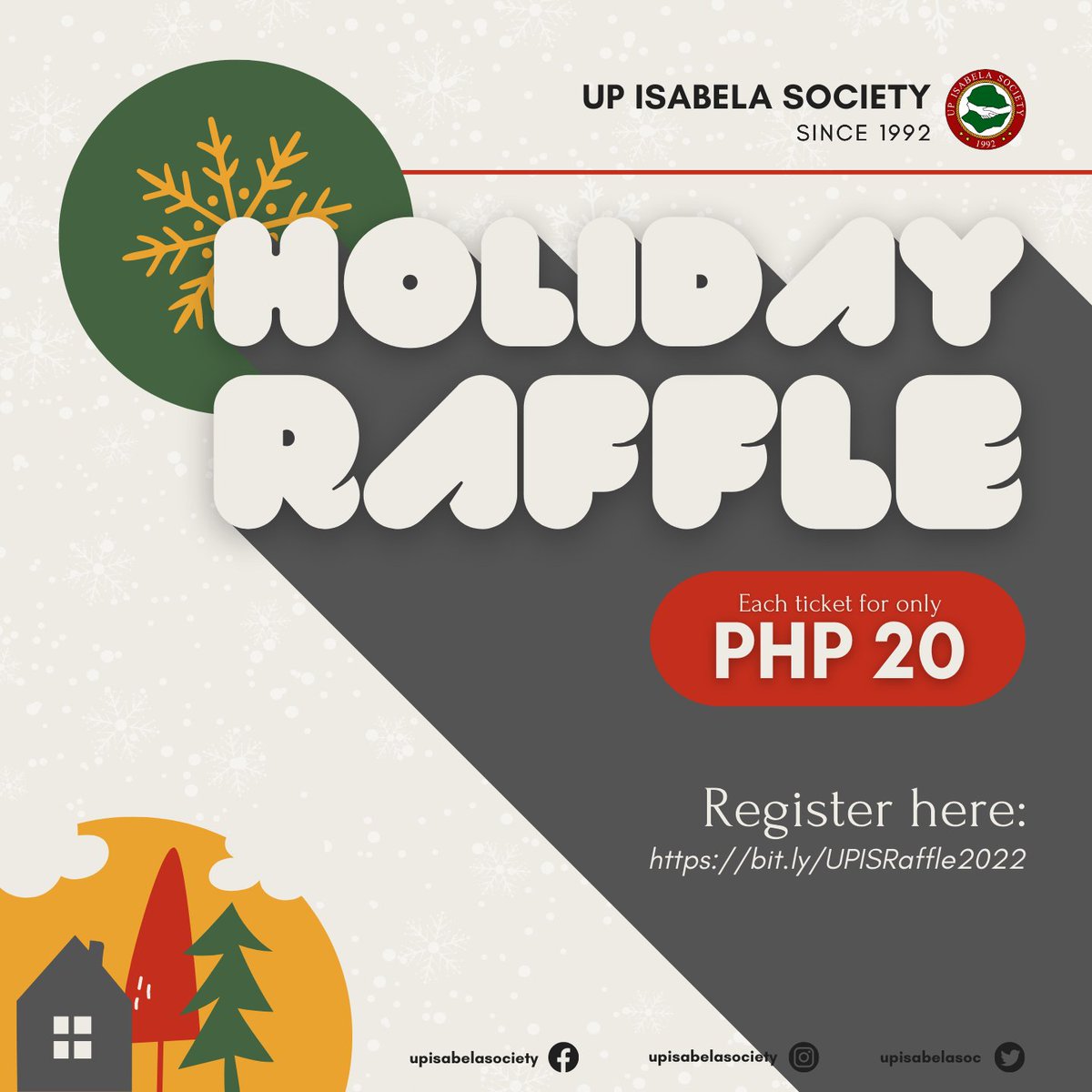 upisabelasoc's tweet photo. This December, UP Isabela Society presents you a Holiday Raffle! ✨🎉 For 20 php per ticket, this gives you a chance to win various prizes such as:

🎁 2 Consolation prizes – 250 php each
🎁 3rd prize – Steam iron
🎁 2nd prize – Office chair
🎁 1st prize – Air fryer https://t.co/BLK2XSV0fq