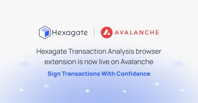 pulsar5991's tweet photo. Вау, розширення браузера Hexagate Transaction Analysis тепер підтримує @alancheavax.
З розширенням #Hexagate допоможе користувачам #Avalanche захистити свої транзакції #Web3 від шахрайства та різних загроз.
@hexagate_ #AVAX $AVAX #crypto https://t.co/ntz0EgAO8K