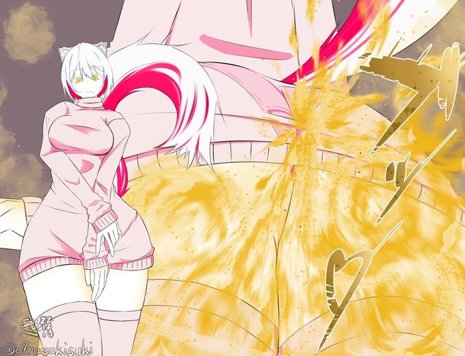 紅白スカンク娘 …Φ(。。カキカキ
#おなら #fart

#いぬぐるみの勇者とスカンク娘 