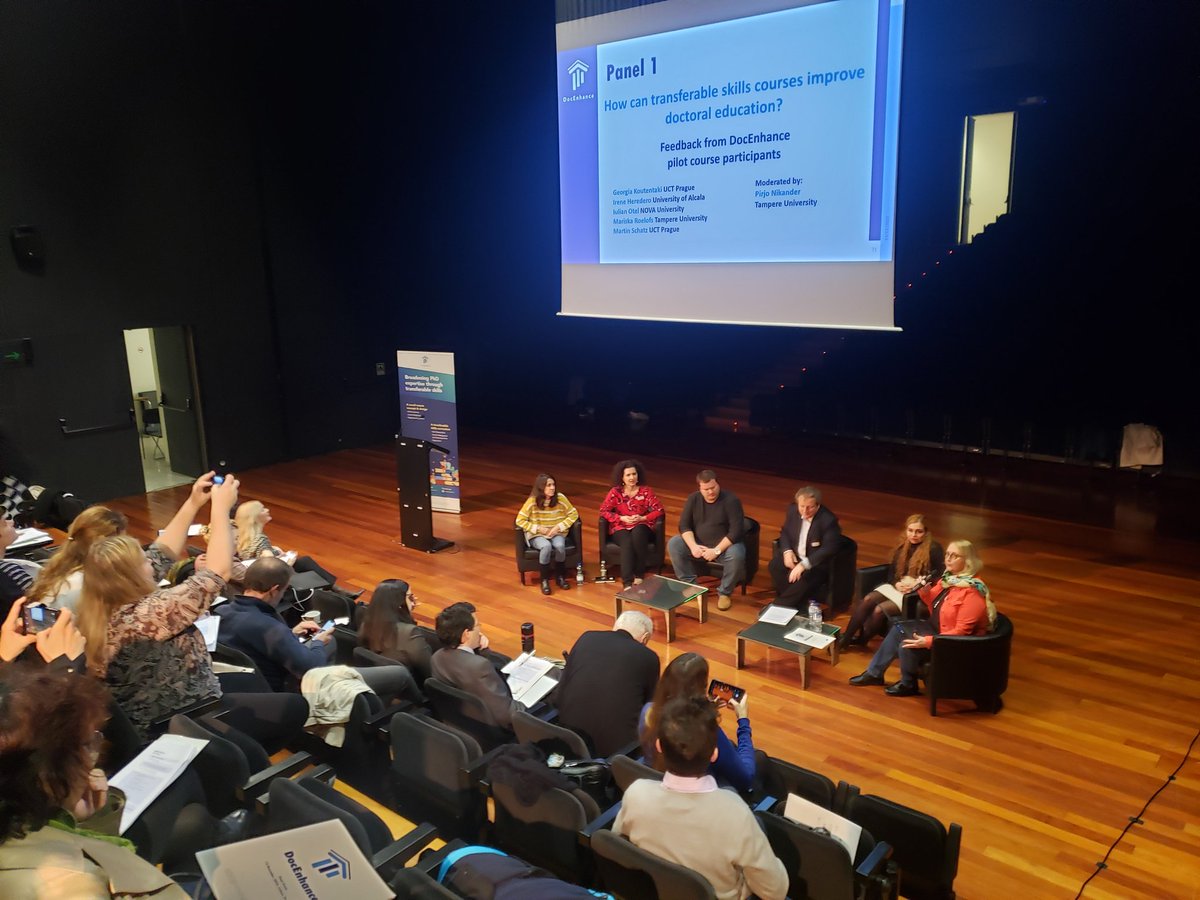 DocEnhance (@docenhance) on Twitter photo We now go on to our 1st panel with <a href="/DocEnhance/">DocEnhance</a> pilot course participants on how transferable skills courses can improve doctoral education! Moderated by <a href="/PirjoNikander1/">Pirjo Nikander</a> We now go on to our 1st panel with <a href="/DocEnhance/">DocEnhance</a> pilot course participants on how transferable skills courses can improve doctoral education! Moderated by <a href="/PirjoNikander1/">Pirjo Nikander</a>