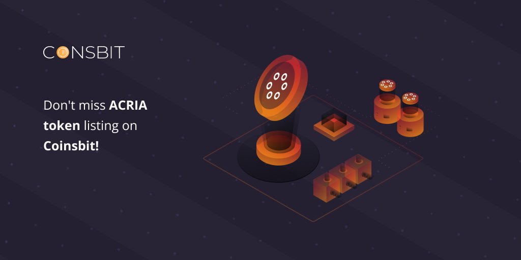 c0insbit's tweet photo. 💥 Dear users, we are glad to announce that ACRIA token will be available on Coinsbit on 14.12.2022!

💵 Pair:
ACRIA/USDT

✅ To get more info: https://t.co/jUfbMCAtd8

🌈 Stay tuned to get updates and latest news from Coinsbit!

#Coinsbit #Listing #ACRIA https://t.co/JKcJzBLOo8