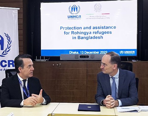 The 3 million 💶 contribution from 🇮🇹 will help <a href="/Refugees/">UNHCR, the UN Refugee Agency</a> continue supporting Rohingya refugees in
Bangladesh with

🫶Protection
📚Education
🩺Health
🗑WASH
🧵Skill development