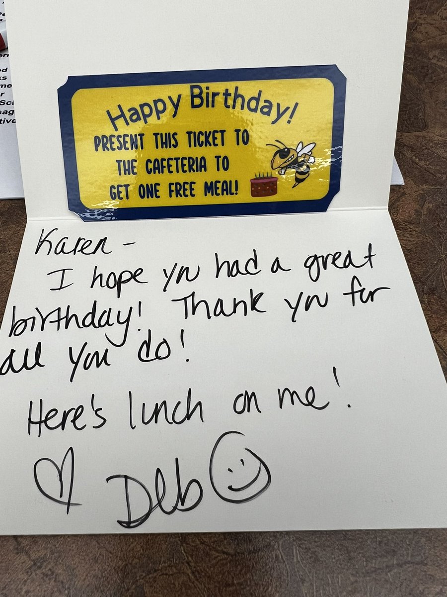 Just a birthday note from @TGSMissLewis. It is always nice to be recognized! <a href="/gilbert_school/">The Gilbert School</a> #TGSNATION