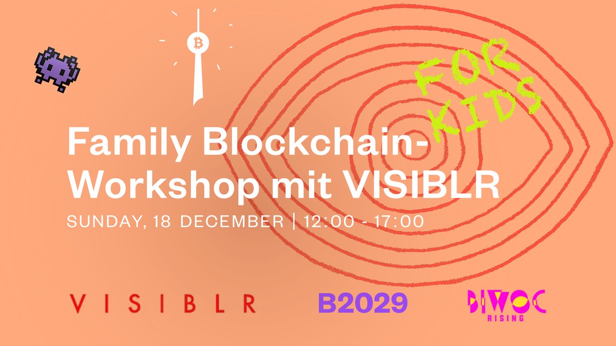 B2029 is partnering with and <a href="/visiblr/">Visiblr</a> in offering a Family Blockchain-Workshop on Sunday, 18. Dec at <a href="/BIWOCrising/">BIWOC* Rising</a>, a social club for Black Indigenous Women of Color in Kreuzberg Berlin. There'll be Bitcoin education for the whole family! 
eventbrite.com/e/family-block…