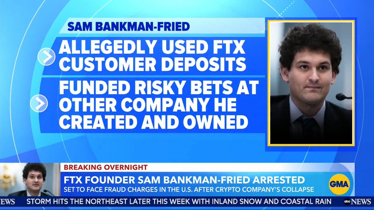 Good Morning America on Twitter "FTX founder Sam BankmanFried