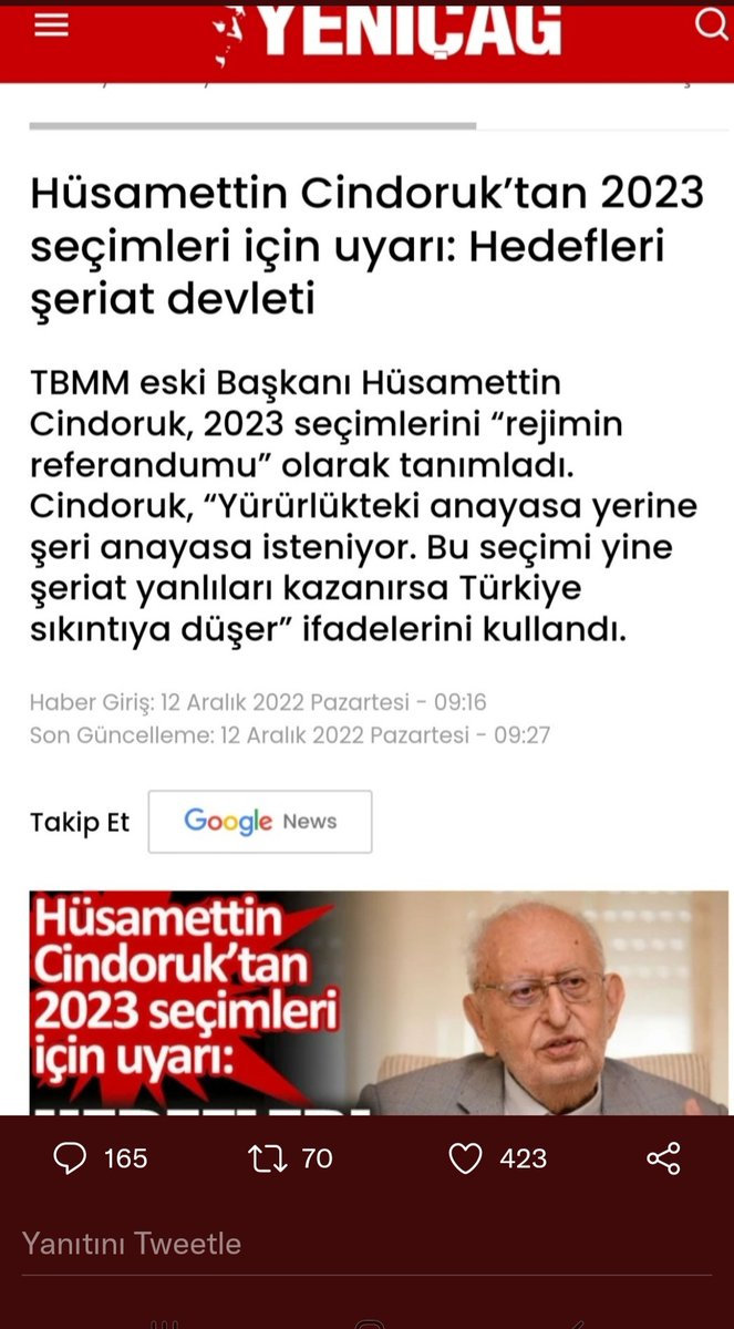 Sözde Laikçi ,
Umut Taciri Cindoruk yine iş başında !

Cumhur İttifakı kazanırsa Şeriat gelirmiş...

REİS YUMRUĞUNU VURUYOR
#HaramzadelereBalyozGeliyor