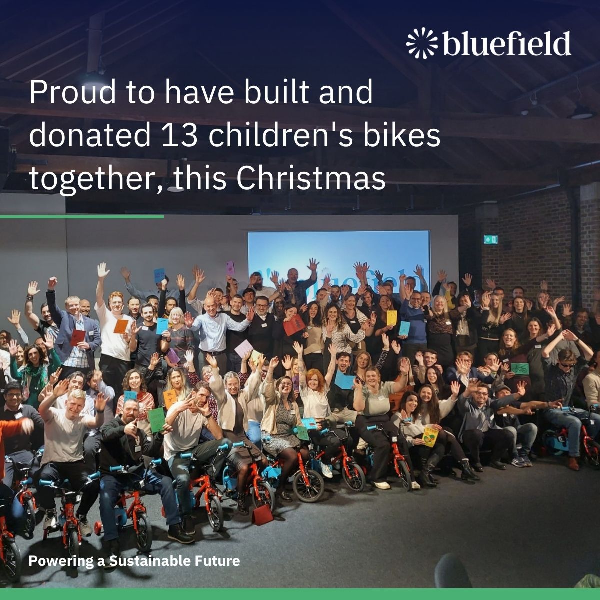 BluefieldLLP's tweet photo. Proud to have built and donated 13 children’s bikes together, this #Christmas @ylfcharity https://t.co/VD0EtEKUgS