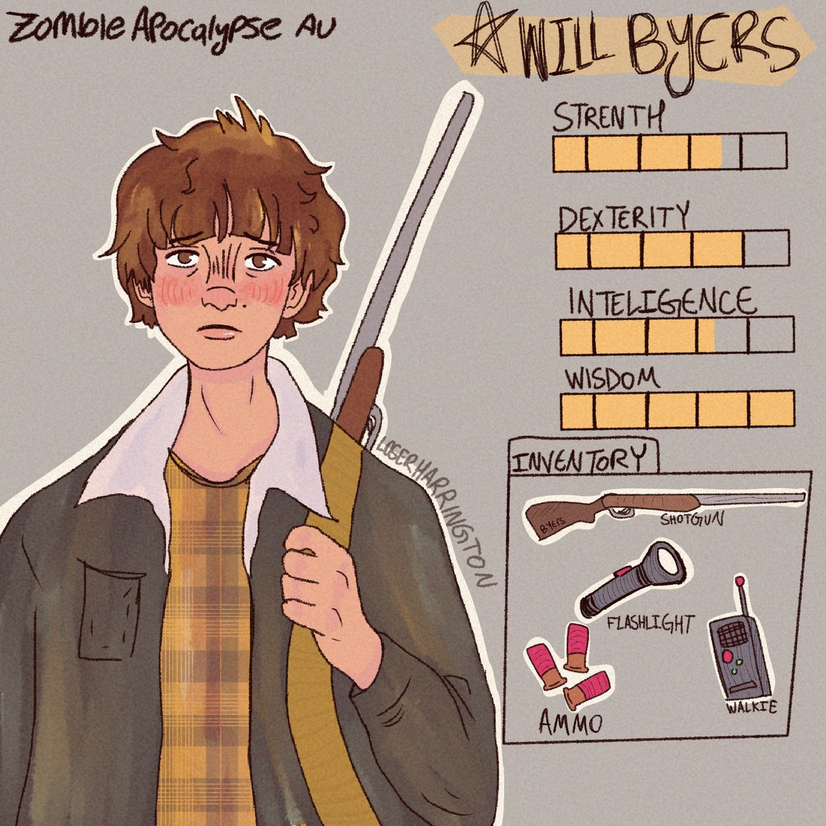 reposting cuz the other one flopped so hard (and i had to fix some things) 
anyways byler zombie apocalypse au!!
__
#StrangerThings #willbyers #mikewheeler #byler #bylerfanart #StrangerThingsfanart #st4 #willbyersfanart #mikewheelerfanart