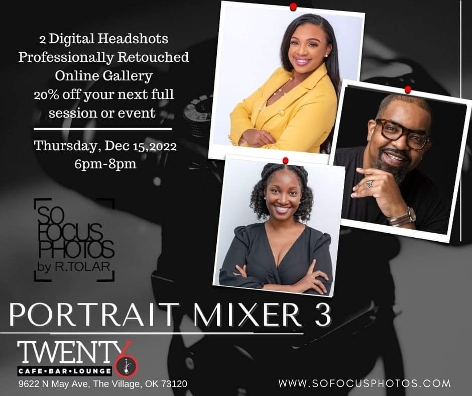 SoFocusPhotos's tweet photo. Need some professional headshots? Want to connect with some of OKC's astute business professionals?  Come out to Twenty6 Lounge next Thursday to get your headshots updated and your networking on. 
Headshot Booking Link: https://t.co/Iey9q1xBok

#OKC 
#OKCProfessionals https://t.co/LylAFKr9Hh