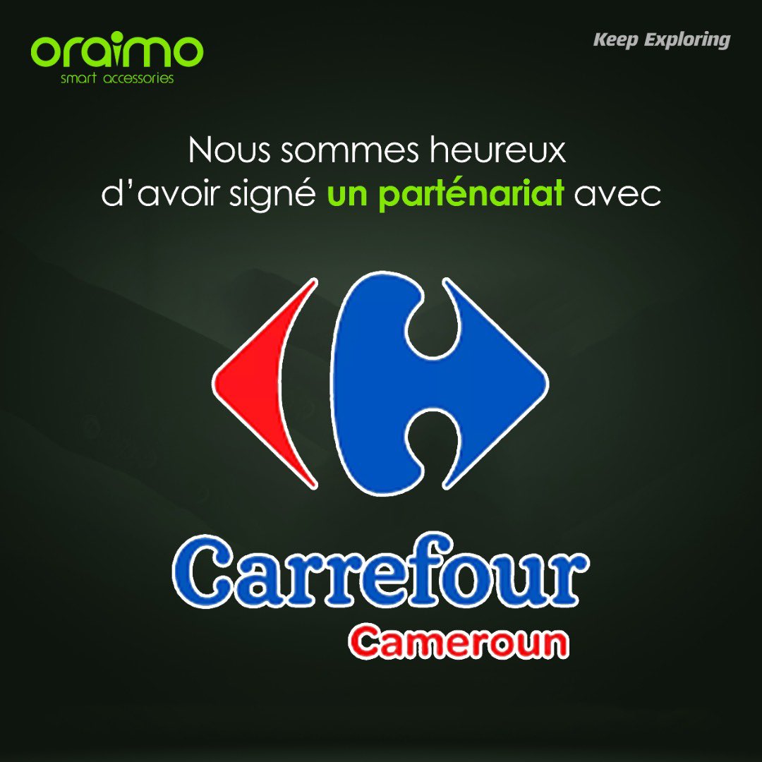 oraimocmr's tweet photo. 🤍💚#oraimo Team 🤍💚

🚨NEW PARTNERSHIP🚨

Désormais nos produits seront disponibles dans tous les points Carrefour Cameroun

oraimo | Keep Exploring https://t.co/pIC34XuL3F