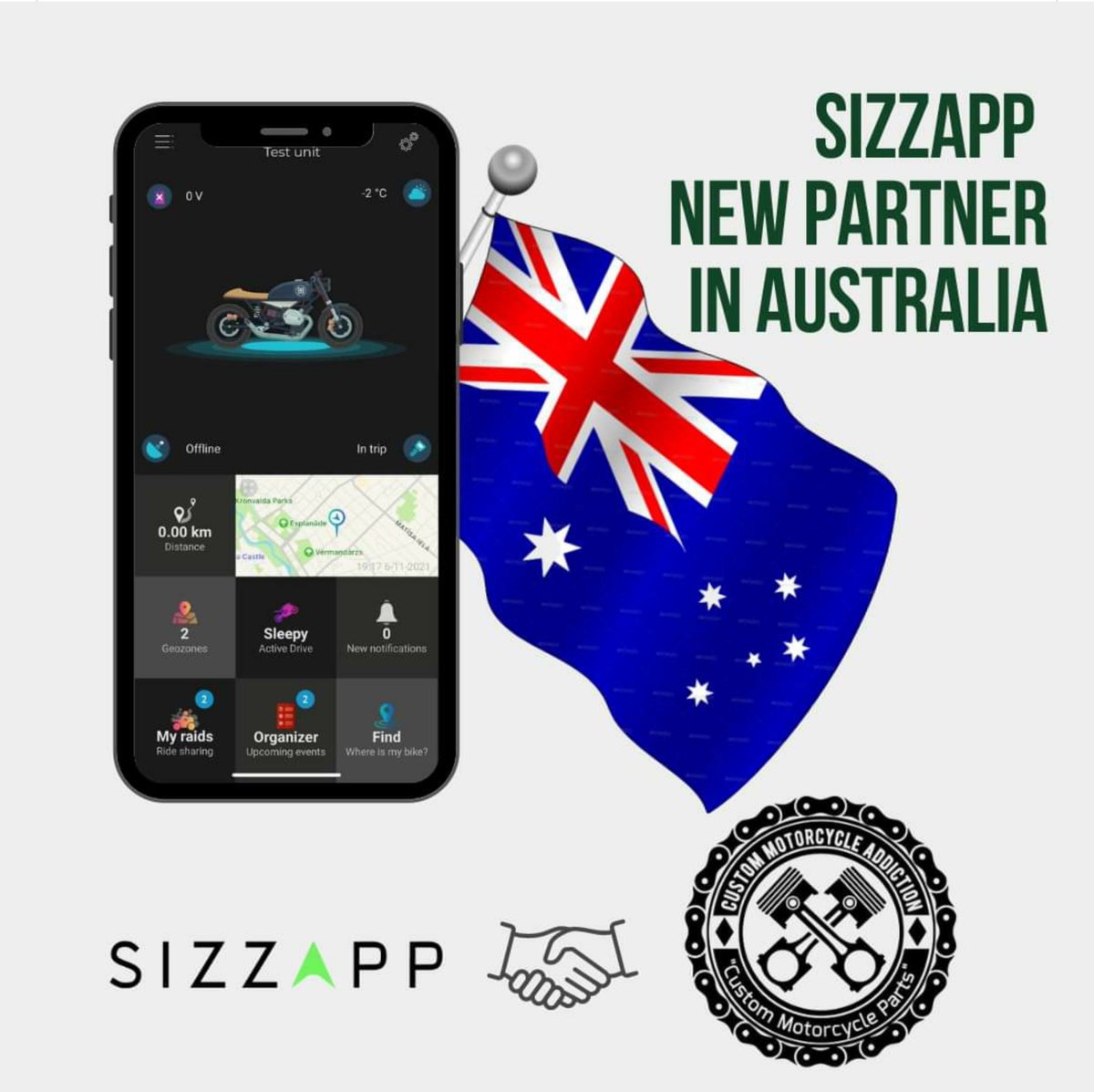 CMcAddiction's tweet photo. Thank you so much to our #SIZZAPP Team! It is an immense pleasure to be involved with such an incredible company with such a Positive approach to everything that they do. Looking forward to a very bright future together. #SizzAppAustralia
#CustomMotorcycleAddiction #CMcAddiction https://t.co/wkjBxpHVr3