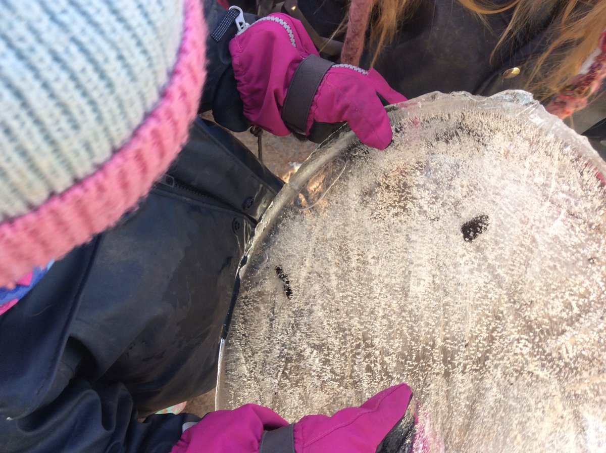 WBarnsNursery's tweet photo. “Look the water is just stuck inside of it”
”The sides are frosty“
”Why is it a circle shape”
”If it’s too cold it won’t be able to melt”
#exploringweather #learningwithnature #myworldoutdoors #sharingmylearningwithothers #effectivecontributor https://t.co/qMAGQrH9ra