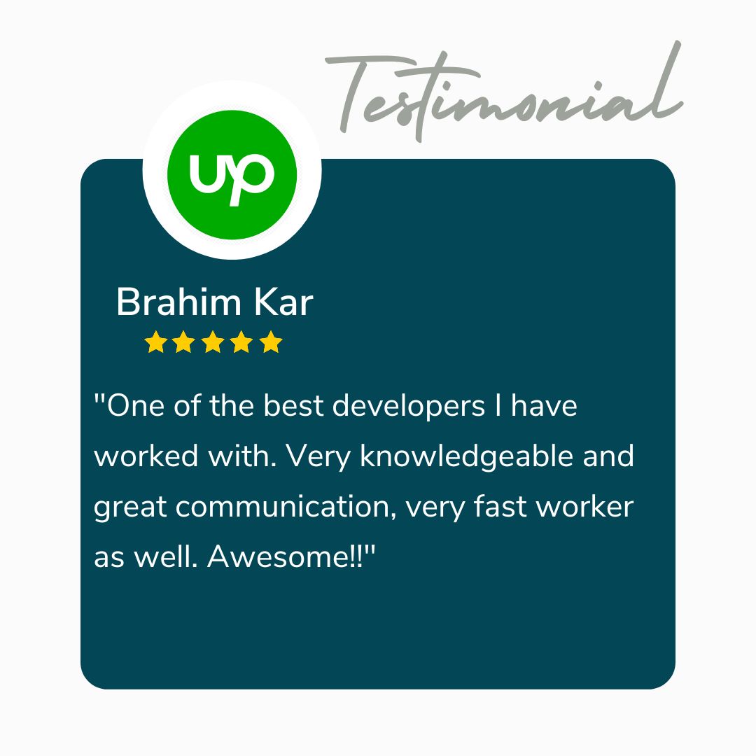 ODES_pk's tweet photo. We take full responsibility of your project. We have a 100% recommendation rate by our clients.
See remarks via Upwork.
https://t.co/rRwCoEwMrV
.
.
.
.
.
.
.
#html #htmlcss #wordpress #wordpressdeveloper #wordpressdesign #css #wordpressplugins #wordpressplugindevelopers #laravel https://t.co/WFt65NKeQ4