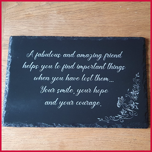 KenMidgleyCraft's tweet photo. Still time to get that last minute Personalised Christmas present.  I make laser engraved slate and ceramics.  Here is one I was asked to create yesterday 30x20cm Slate with personalised message - please contact me with any custom requests or visit https://t.co/7bbeLSVEXE https://t.co/5m2VSL7kr2