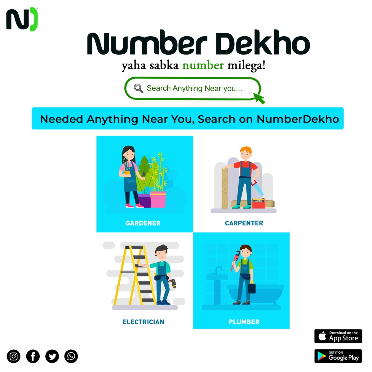 NumberDekho's tweet photo. Needed Anything Near you in #noida, Search on #NumberDekho
#Numberdekhoapp
#playstore
#appstore
#electrician
#wireman
#electronics
#electricalwork
#garden
#gardener
#woodwork
#carpenter
#emergencyplumber
#plumbingissue
#plumberproblem
#MOM #madovermarketing #marketing https://t.co/xjTbzIeZHJ