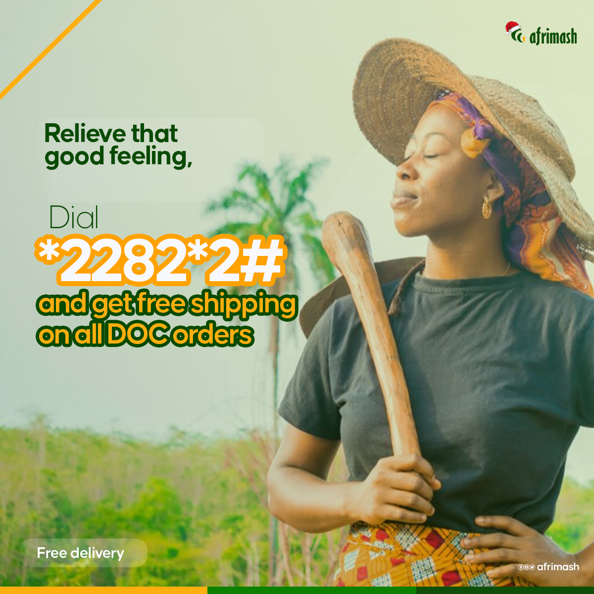 afrimash's tweet photo. Yassssss! You read it right! It’s free delivery season!🚀🎊Every DOC order from the USSD gets a free delivery
#afrimash #agriculturemadeeasy #farmingmadeeasy #fredelivery #farminput #farmsupplies #farmsupport #farmersinnigeria #smallscalefarmers #agritech #ecommerce #USSD https://t.co/Hmv6An2wf5