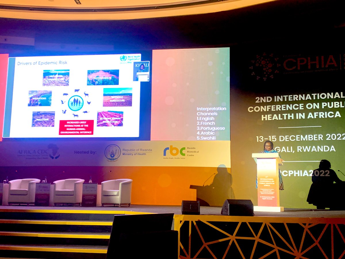 Live at #CPHIA2022 and <a href="/BrakaFiona/">Fiona Braka</a> is speaking on the epidemiology of emerging and re-emerging infectious diseases and the state of health emergencies across the continent