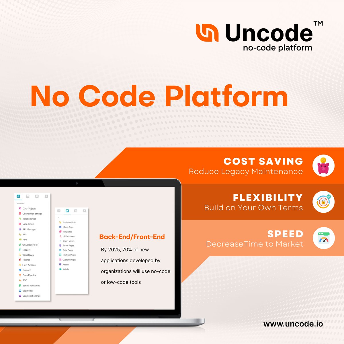 uncodehq's tweet image. No Code Platform brings you benefits for your company. As there is a shift towards no code platform, Schedule a meeting now to get on board
uncode.io/contact-us
#Uncode #Benefits #nocode #nocodeplatform #speed #Costsavings #flexibility